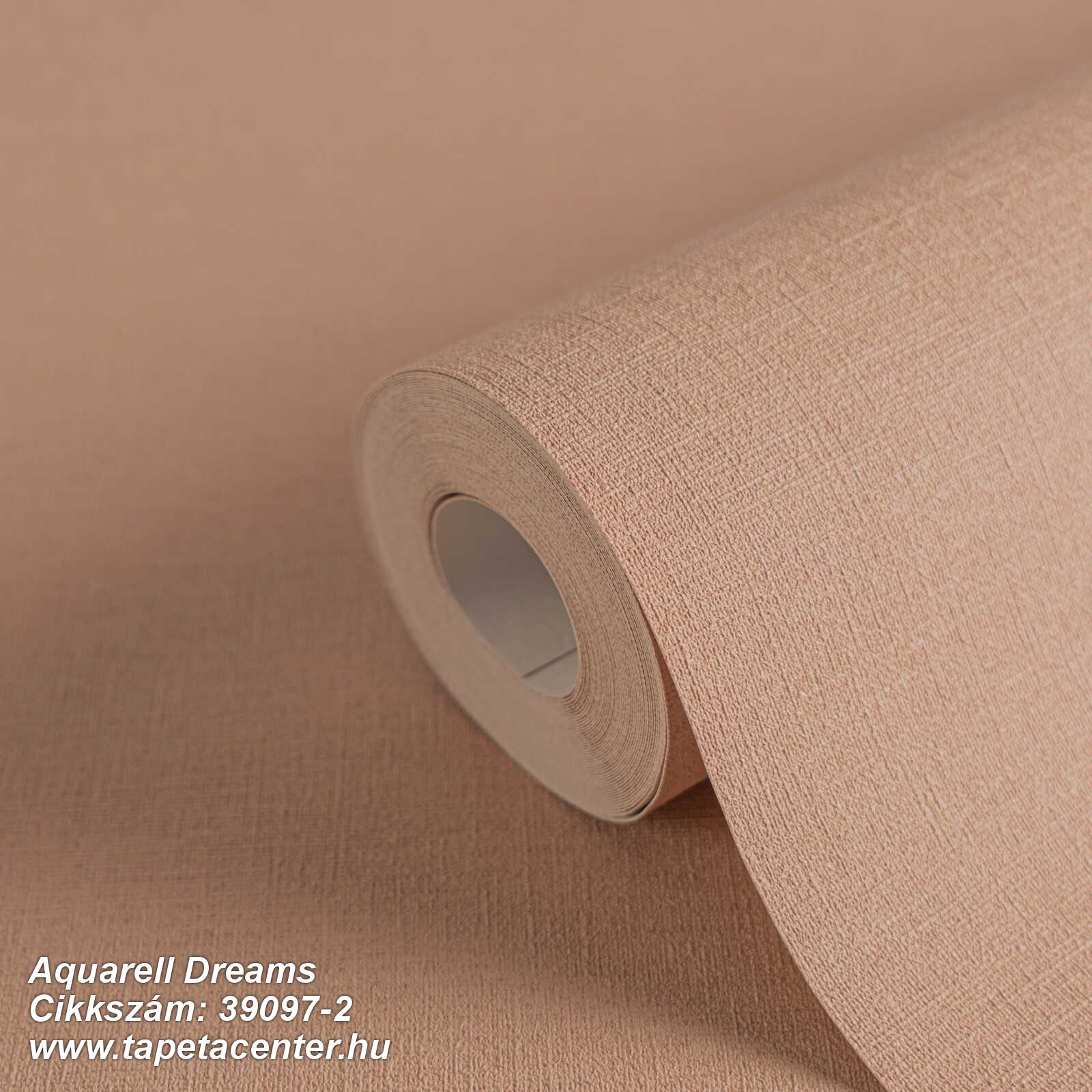 Egyszínű,textil hatású,barna,bézs-drapp,narancs-terrakotta,illesztés mentes,súrolható,vlies tapéta 